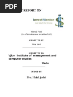 Comparision of Mutul Fund and Other Investment Modes 1111