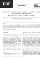 An Optimised Method To Determine The Degree of Acetylation of Chitin and Chitosan by FTIR Spectros