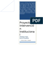 Proyecto de Intervención Institucional