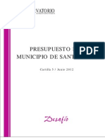 Presupuesto Del Municipio de Santa Cruz Cartilla 5 - Jun - 2012