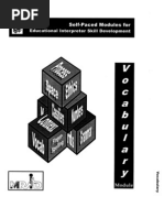 MRID Self Paced Moduals - Vocabulary