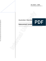 As 2545-1993 (Reference Use Only) Subcontract Conditions