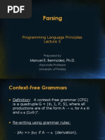 Parsing: Programming Language Principles