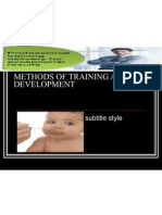 Methods of Training and Development