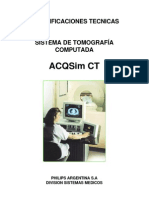 MANUAL TOMÓGRAFO Especificaciones ACQSim CT 480V 60Hz Revb