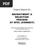 Recruitment & Selection Process at HFCL (Connect) : Project Report On