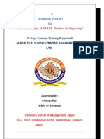 "Market Analysis of SARAS Product in Jaipur City": 45 Days Summer Training Project With