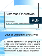 Sistemas Operativos: Elaborado Por: M. en I. S. C. Marco Alberto Mendoza Pérez