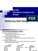 CE 632 Retaining Wall Design Part-1