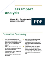 Business Impact Analysis - Clause 4