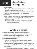 Bio102 Classification