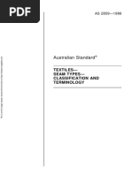 As 2859-1986 Textiles - Seam Types - Classification and Terminology