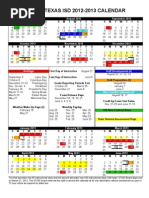 STISD Calendar 2012-2013 Color Board Approved