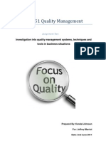 BSNS 6351 Quality Management Assignment Two