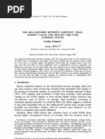 The Realtionship Between Earnings Yield, Market Value and Return For Nyse Common Stocks - Basu