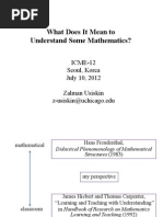 ICME12 Understanding Math Usiskin