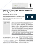 Impact of Focal Spot Size On Radiologic Image Quality - A Visual Grading Analysis