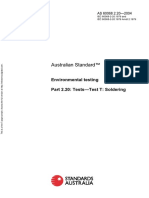 As 60068.2.20-2004 Environmental Testing Tests - Test T - Soldering