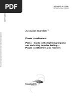 As 60076.4-2006 Power Transformers Guide To The Lightning Impulse and Switching Impulse Testing - Power Trans