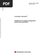 As ISO 10013-2003 Guidelines For Quality Management System Documentation