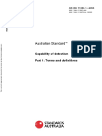 As ISO 11843.1-2004 Capability of Detection Terms and Definitions