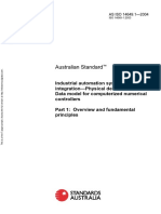 As ISO 14649.1-2004 Industrial Automation Systems and Integration - Physical Device Control - Data Model For