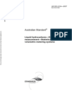 As ISO 4124-2007 Liquid Hydrocarbons - Dynamic Measurement - Statistical Control of Volumetric Metering Syste