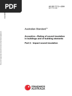 As ISO 717.2-2004 Acoustics - Rating of Sound Insulation in Buildings and of Building Elements Impact Sound I