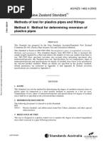 As NZS 1462.4-2002 Methods of Test For Plastics Pipes and Fittings Method of Determining Reversion of UPVC Pi