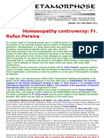 Homoeopathy Controversy and FR Rufus Pereira