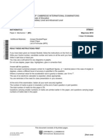 University of Cambridge International Examinations General Certificate of Education Advanced Subsidiary Level and Advanced Level