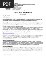 Alaska LLC Articles of Organization