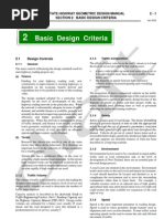 State Highway Geometric Design Manual Section 2: Basic Design Criteria 2 - 1