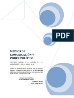 Ensayo. Medios de Comunicación y Poder Político