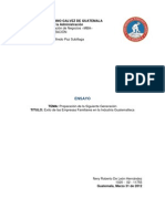 Exito de Las Empresas Familiares en La Industria Guatemalteca