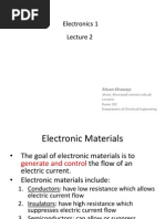 Electronics 1: Ahsan Khawaja