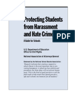 US Dept of Ed - Harrassment