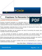 Fractions To Percents Calculator