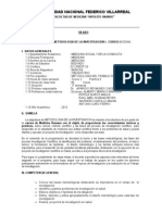 Silabo Metodologia de La Investigacion Universidad Nacional Federico Villlarreal 2012