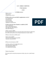 Cs 72 Mobile Computing 2 Mark Questions Unit I 1) What Are The Categories of Mobile Services?