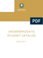 Undergraduate Student Catalog en 2010 2011 2