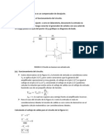 Amplificador No Inversor Como Conpensador de Desajuste