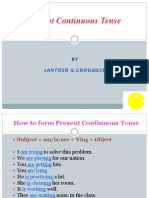 Present Continuous Tense: BY Santosh G.Chougule