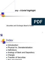 Depository - A Brief Highlight: Securities and Exchange Board of India