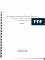 Cuadernillo de Comprensión de Lectura 4 Medio Con Evaluación