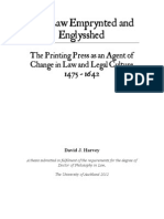 The Law Emprynted and Englysshed - The Printing Press As An Agent of Change in Law and Legal Culture - 1475 - 1642