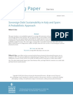 Working Paper: Sovereign Debt Sustainability in Italy and Spain: A Probabilistic Approach