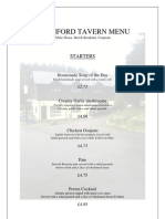 Colliford Tavern Menu