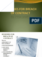 Remedies For Breach of Contract