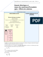 Technologie - Éléments Théoriques Et Pratiques - Résistance Des Matériaux - Formulaire Des Poutres Simples - Efforts de Cohésion